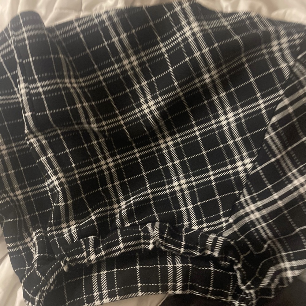 Plaid fitted flown skirt